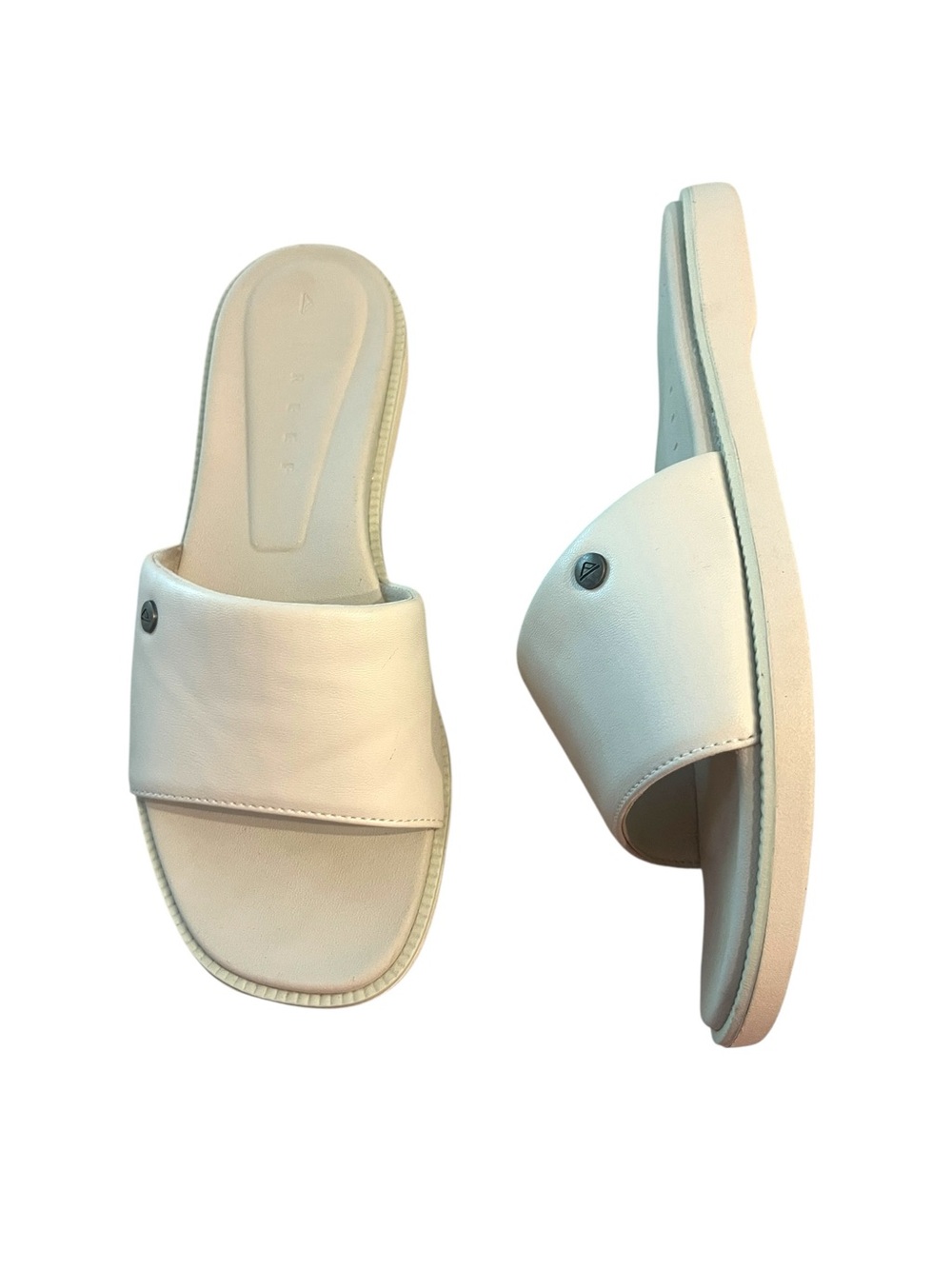 Reef Cushion Sunny Slide Sandals Women’s Cream Slide Sandals Sz 9